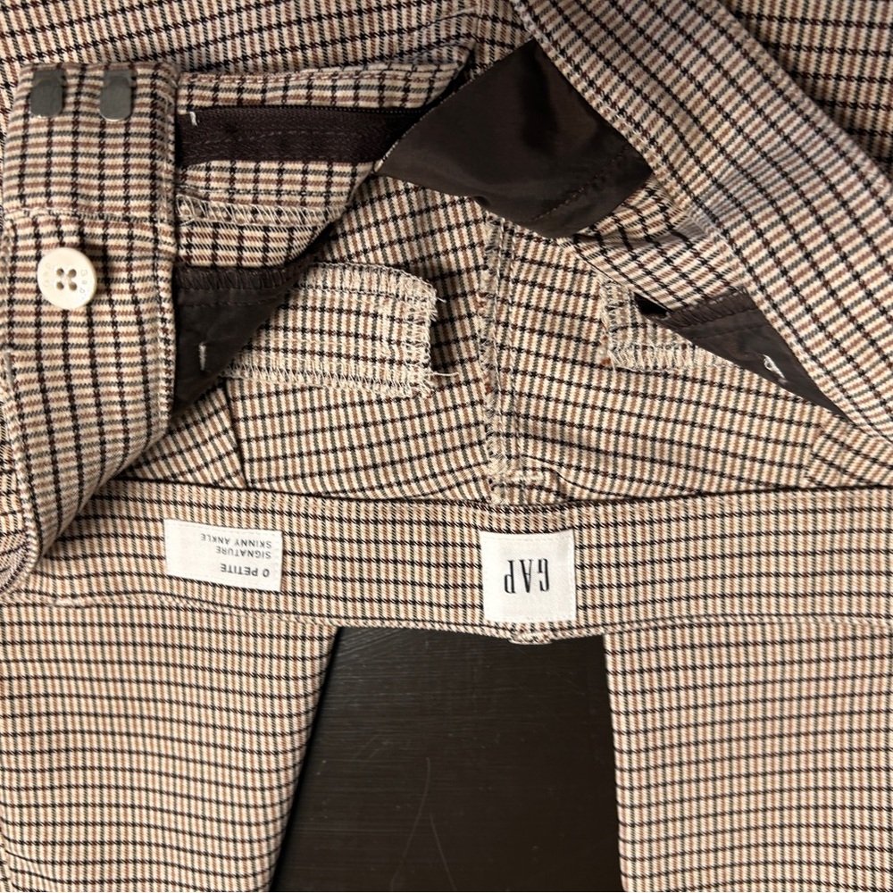 GAP Petite Checkered Pants